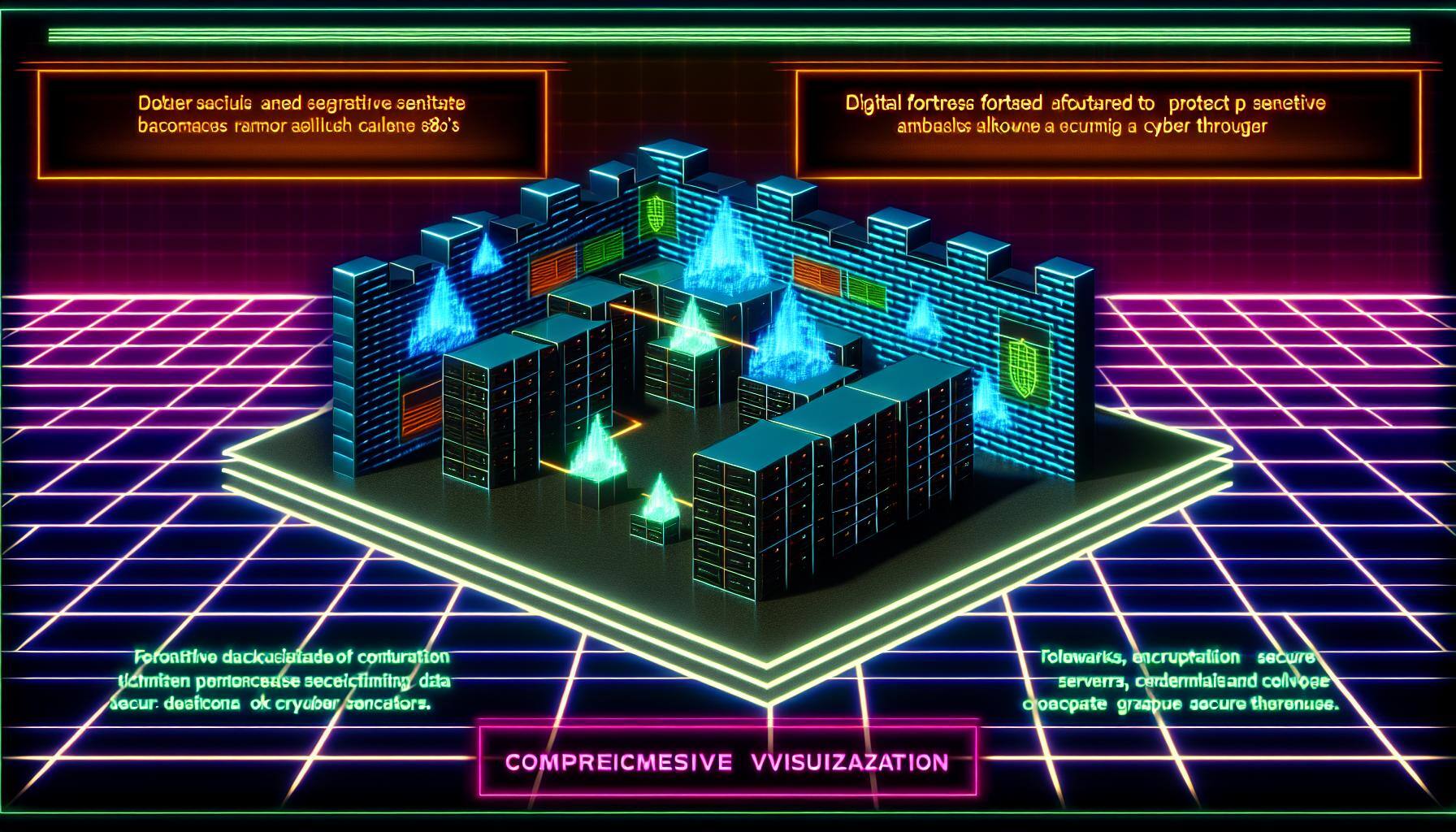 A detailed image showcasing various advanced cybersecurity solutions and techniques to protect digital assets and data from cyber threats-2